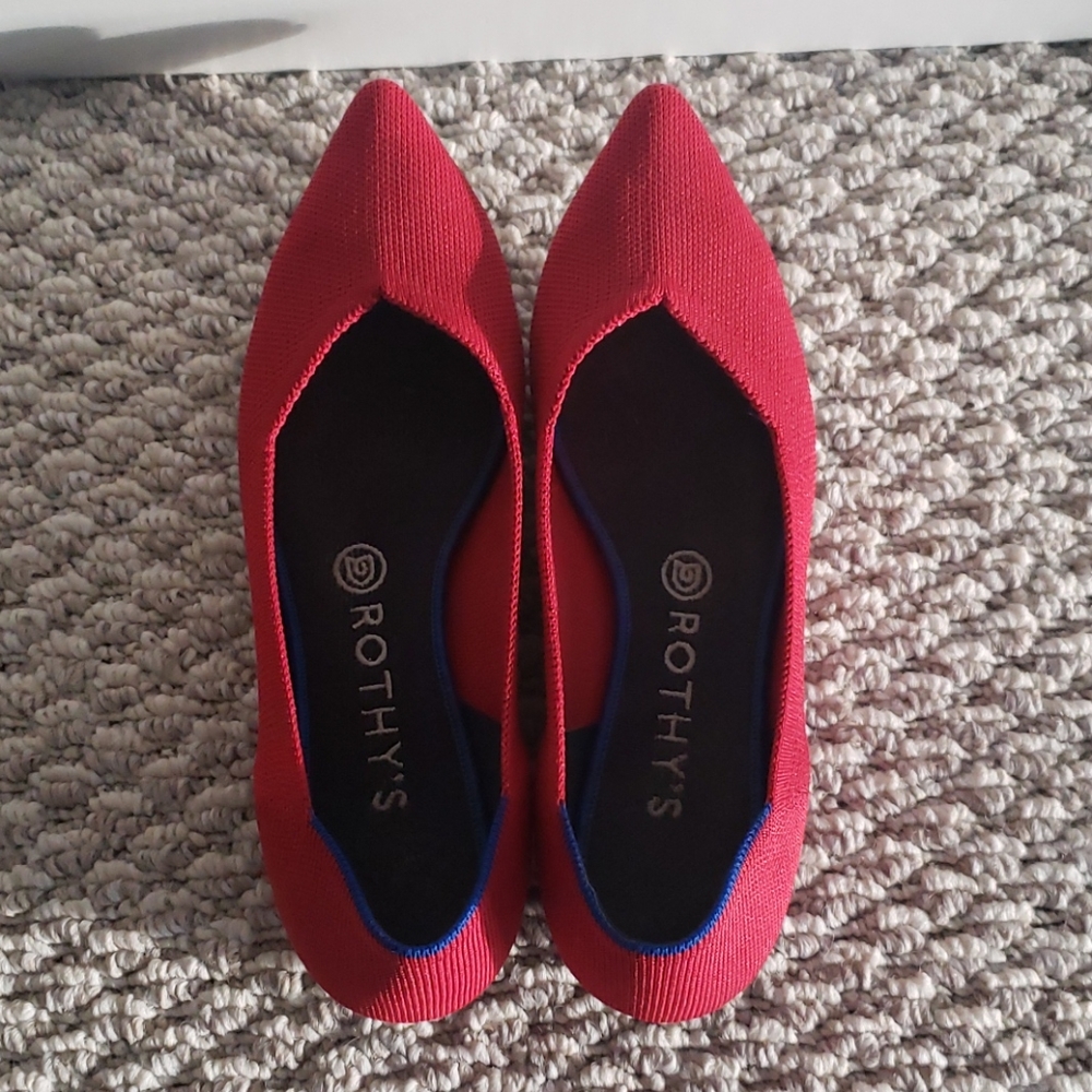 Rothy's Chili Red Points gently worn